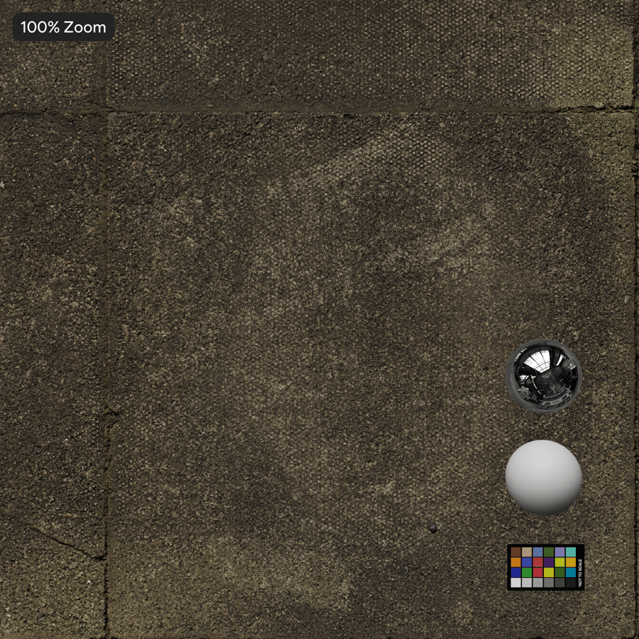 Weathered Cracked Square Tile Sidewalk Texture