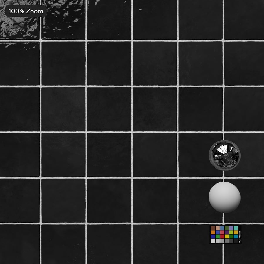Textura de azulejo quadrado Zellige brilhante, cinzento