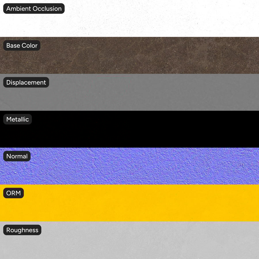 Fleckige, raue Asphalttextur