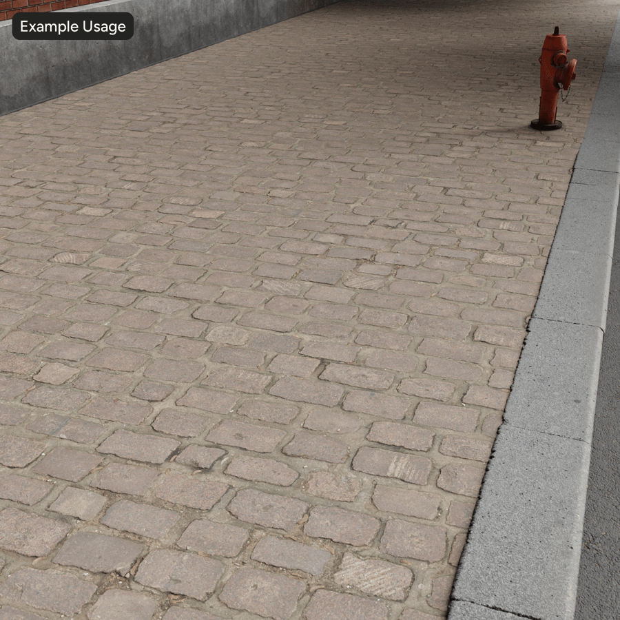 肮脏的矩形鹅卵石铺路石纹理