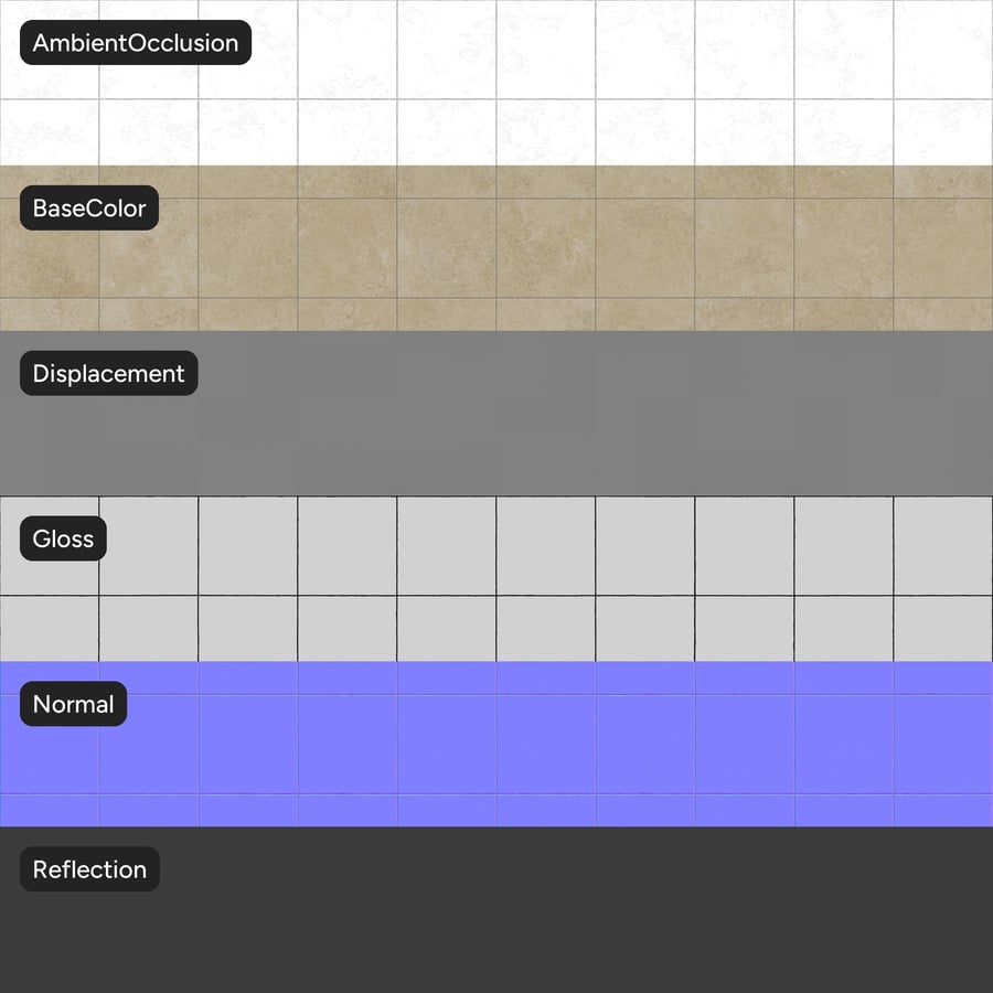 Vierkante keramische matte tegelstructuur, beige