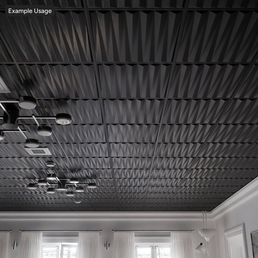 Dart Tile Ceiling Texture, Black