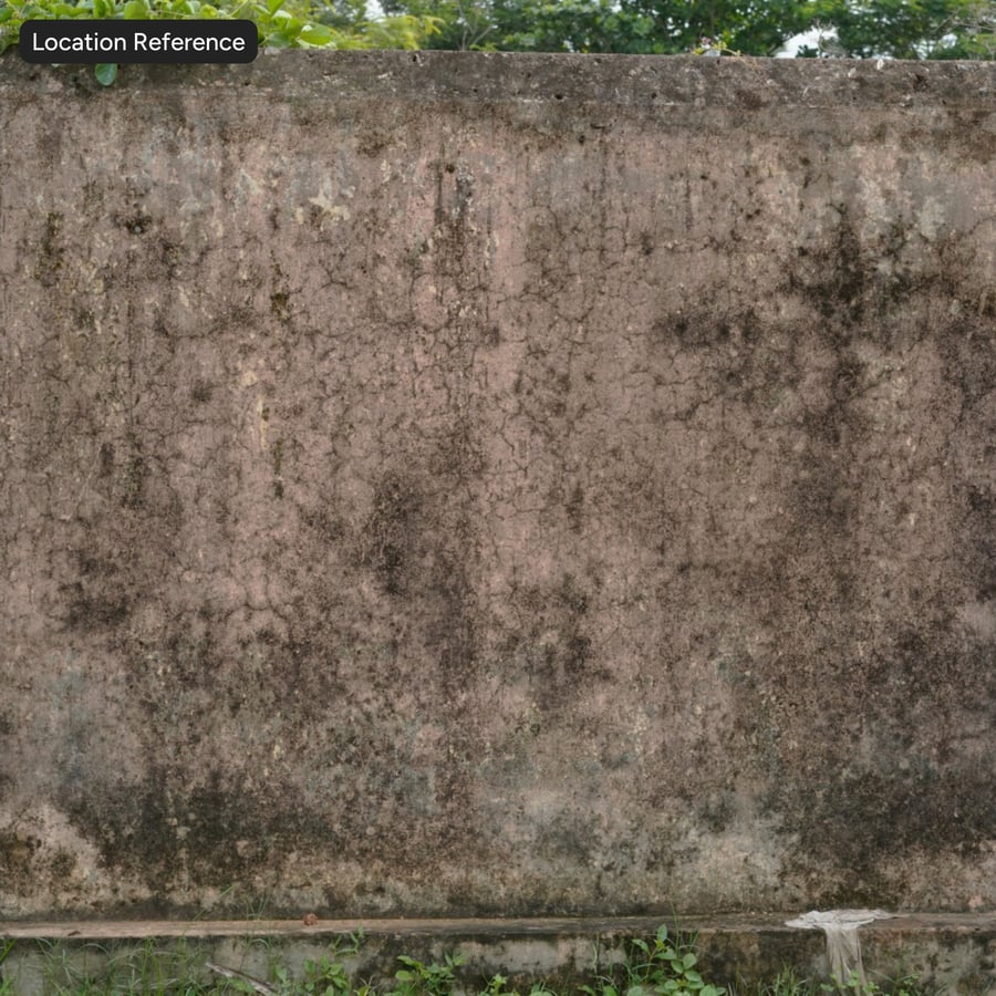 Texture de mur en béton fissuré et moisi