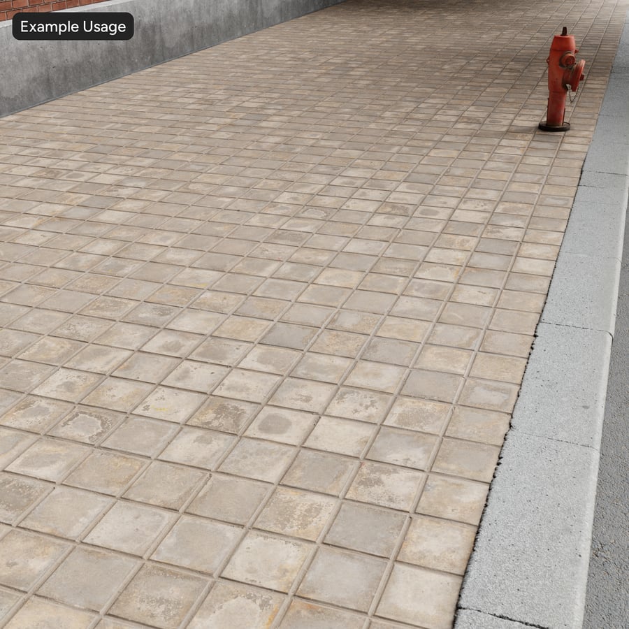 낡은 사각 콘크리트 보도 텍스처