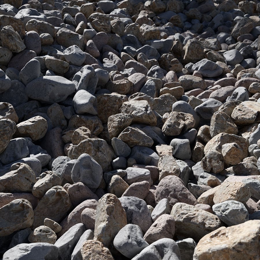 Coleção de modelos variados de pedras de rio