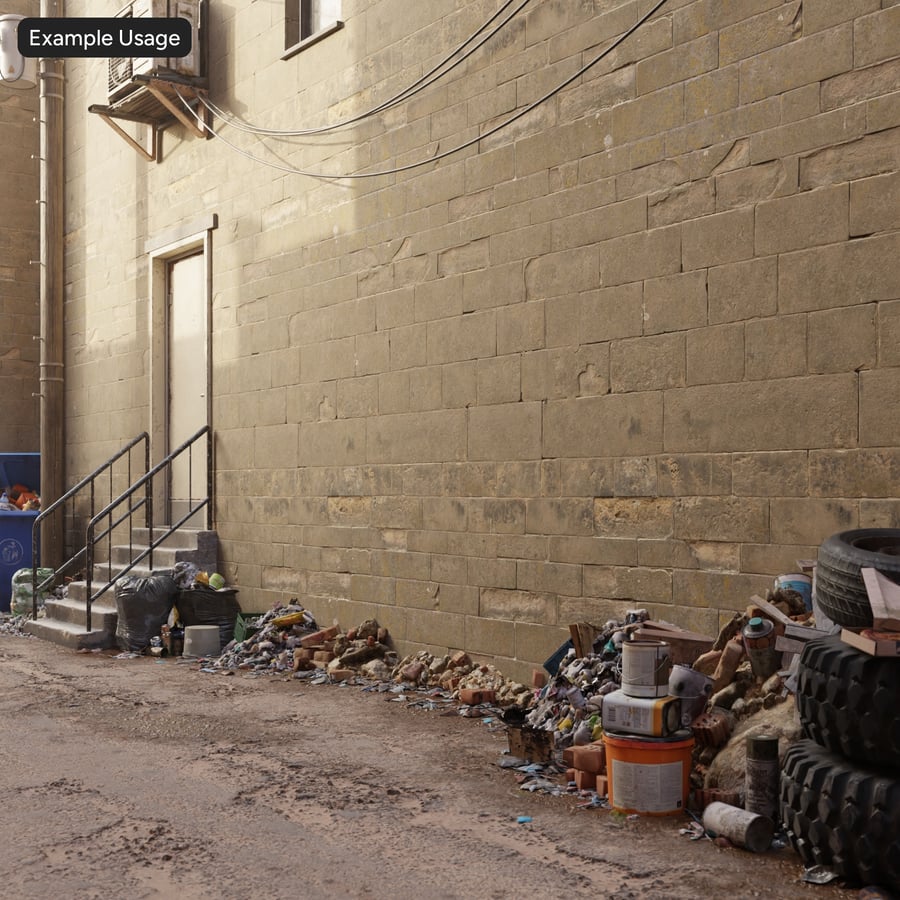 Texture de mur en blocs de grès épaufrés, beige