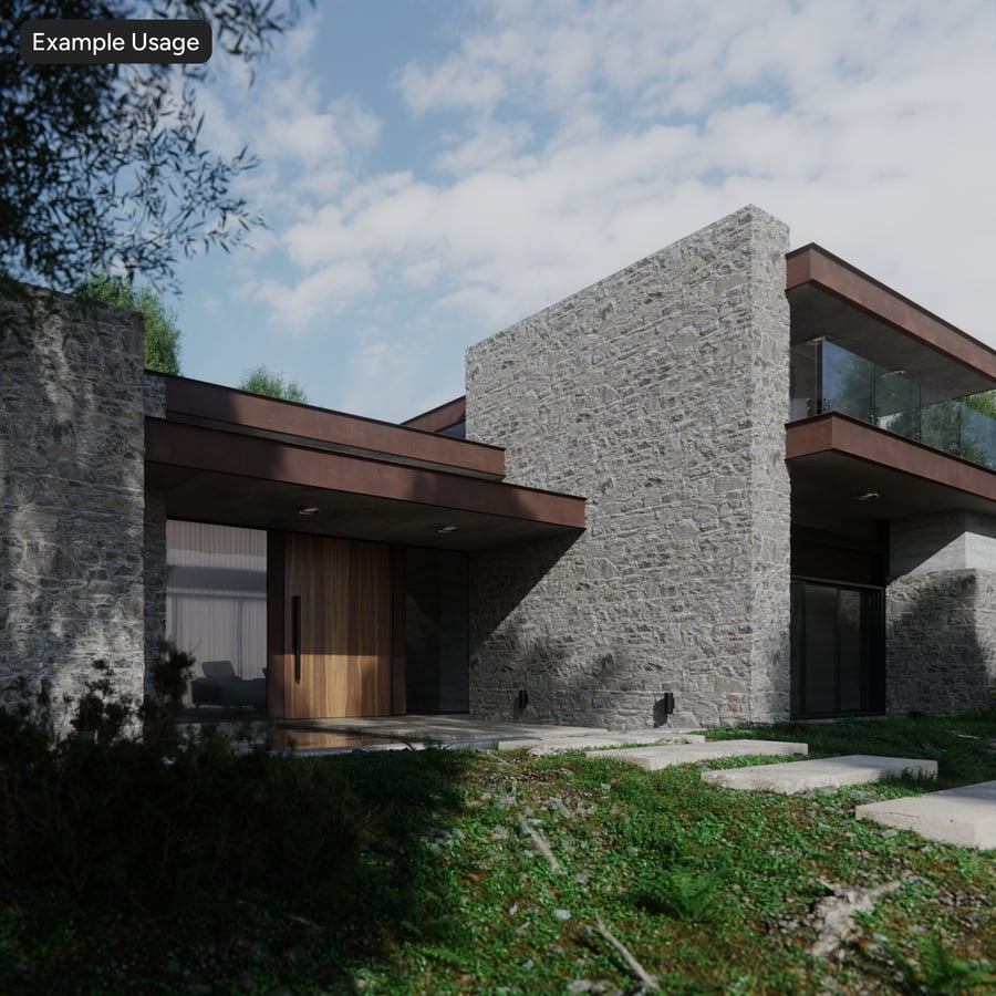 Weathered Rubble Stone Wall Texture