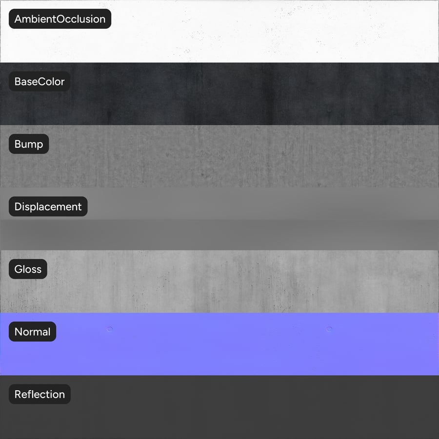 Матовая панель с отверстием для стяжки с текстурой бетона, желтая