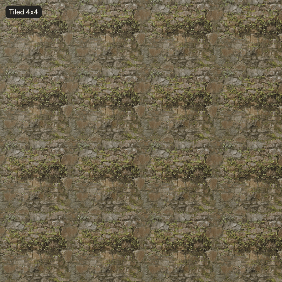 Machové buriny na kamennej stene