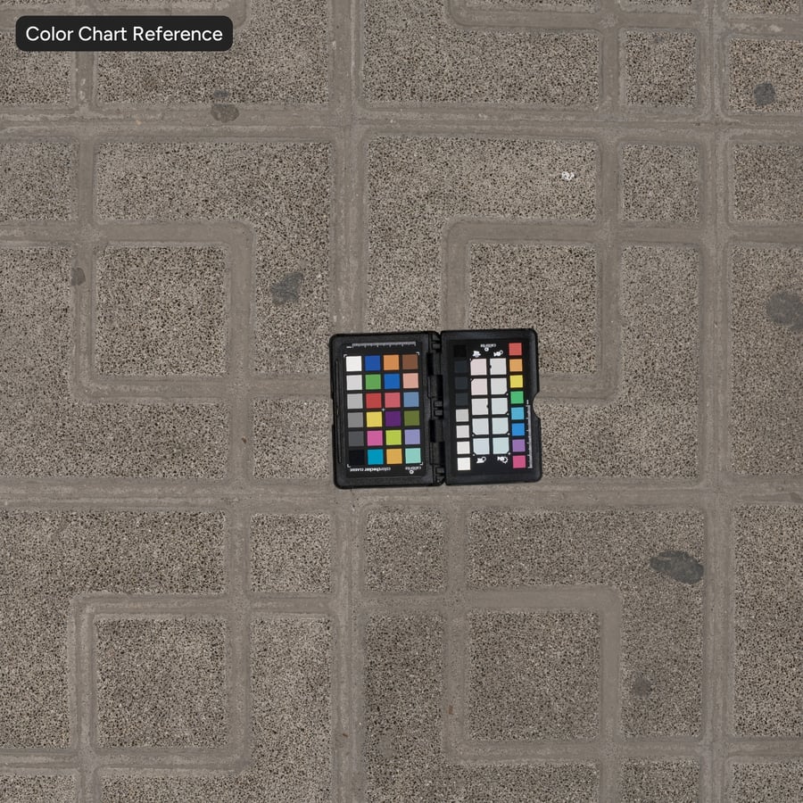 Geometric Patterned Aggregate Concrete Sidewalk Texture