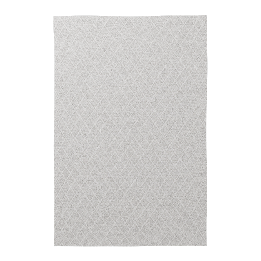 Mini Diamond Designer Rug Model, Ash Grey