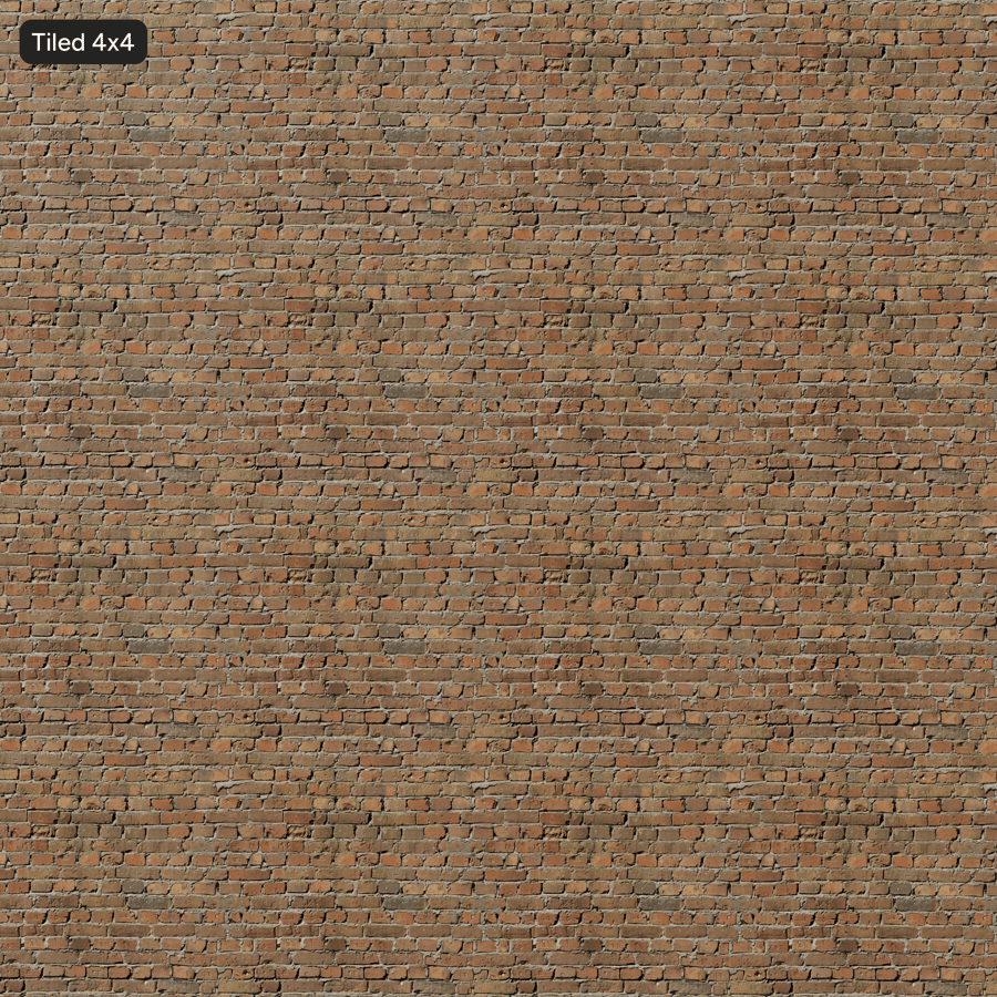 Texture murale en briques vieillies, rouge