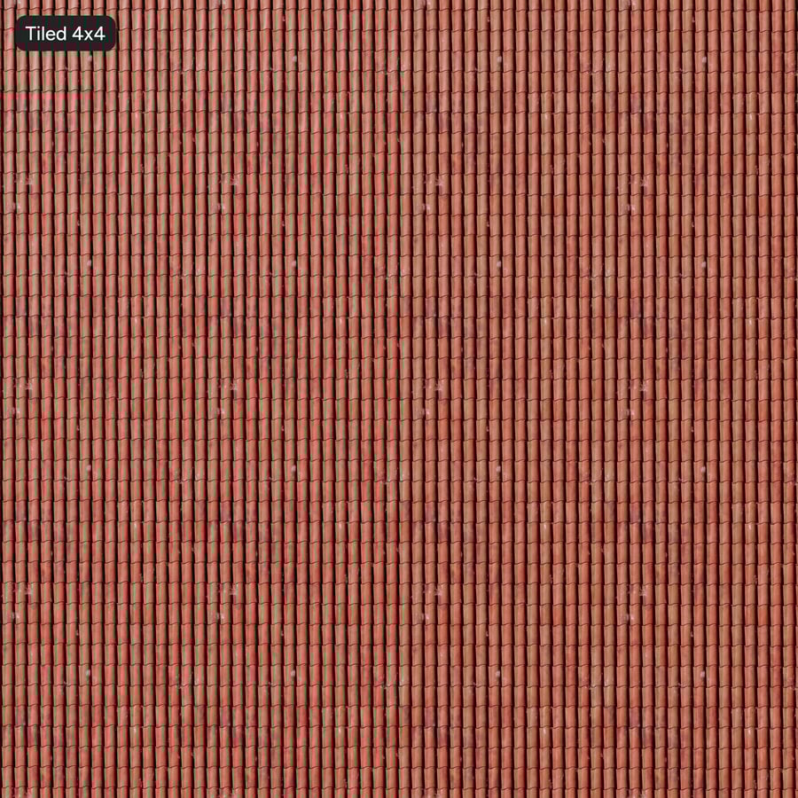 Weathered Terracotta Roof Tiles Texture, Red