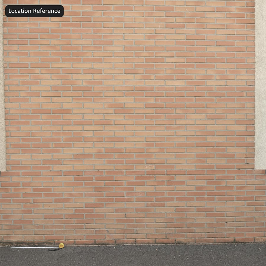 Texture murale en briques à liant mince, rouge