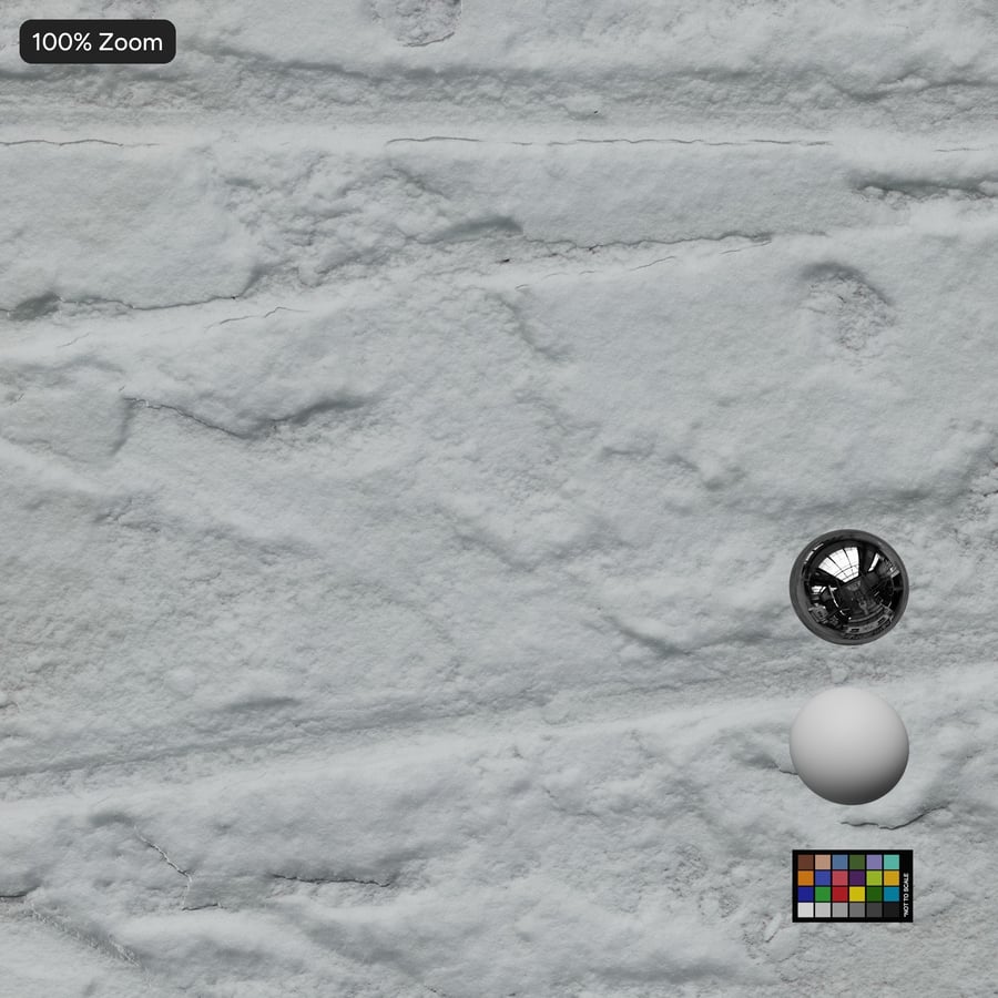 Däckmärken och fotspår på snö Textur