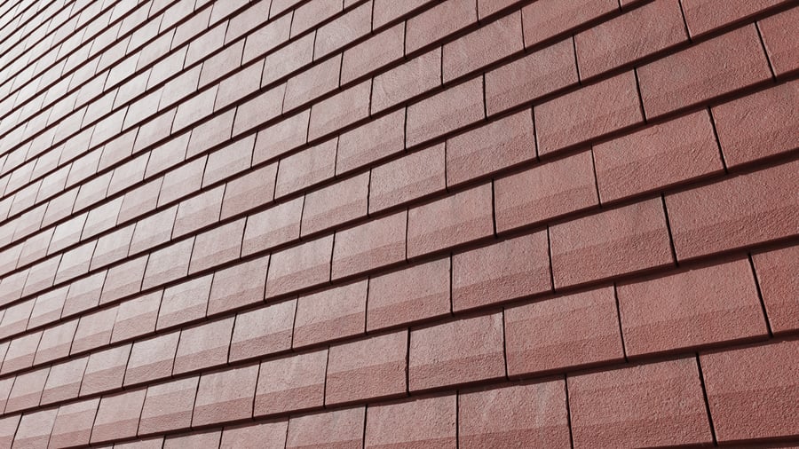 Dull Clay Roof Tiles Texture, Red