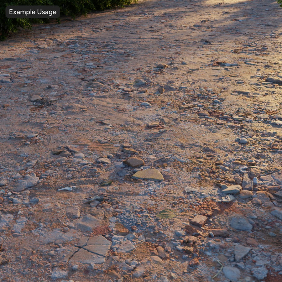 Loose Gravel and Dirt Texture