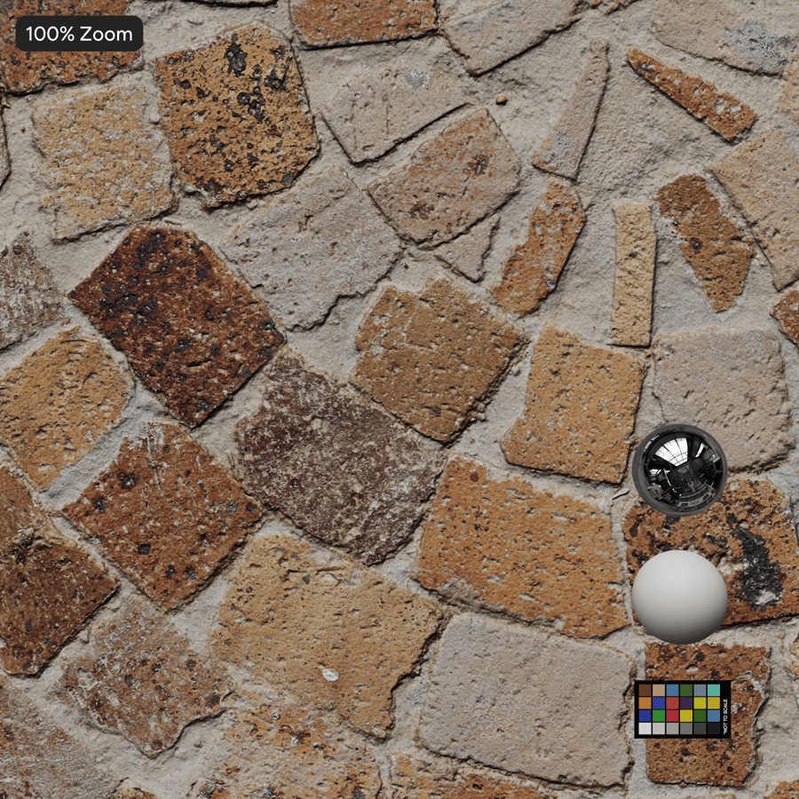 Radial Fan Stone Sett Paving Texture, Warm Buff