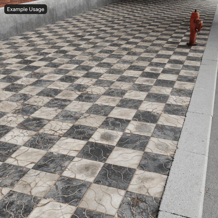 骯髒的裝飾性瓷磚紋理，格紋