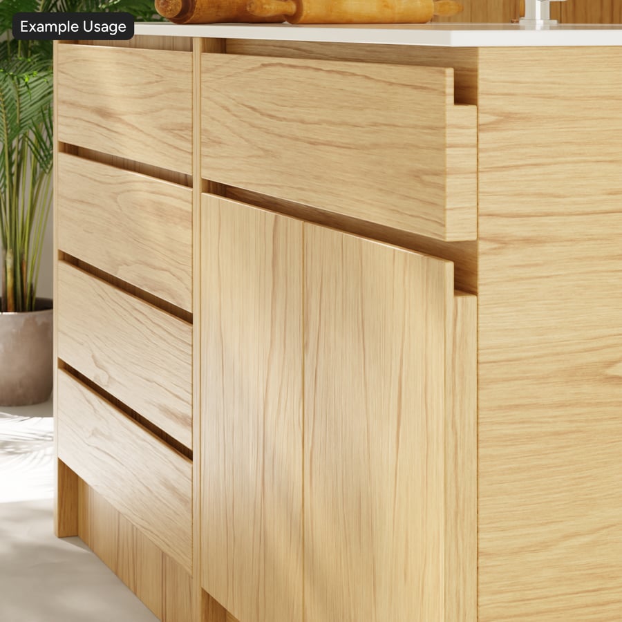 Book Match Oak Wood Veneer Texture, Bright Tan