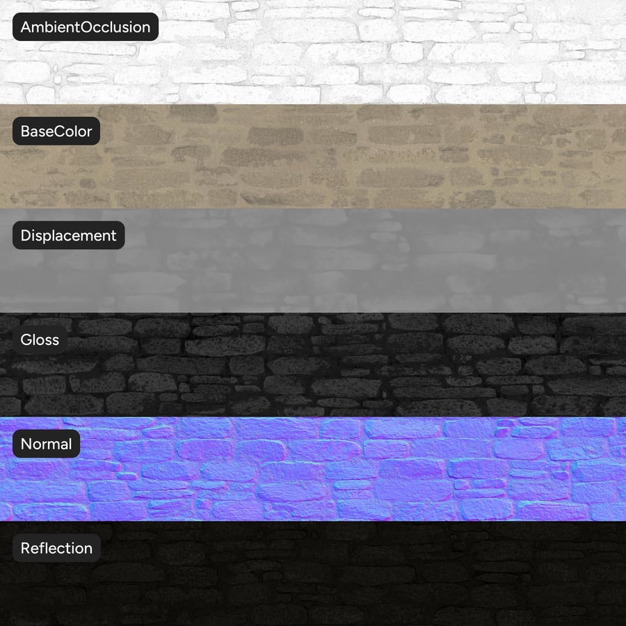 Limestone Rubble Stone Wall Texture, Desert Beige