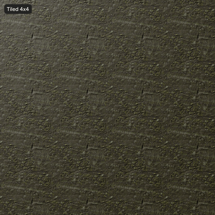 Tekstur Batu Tebing Berlumut