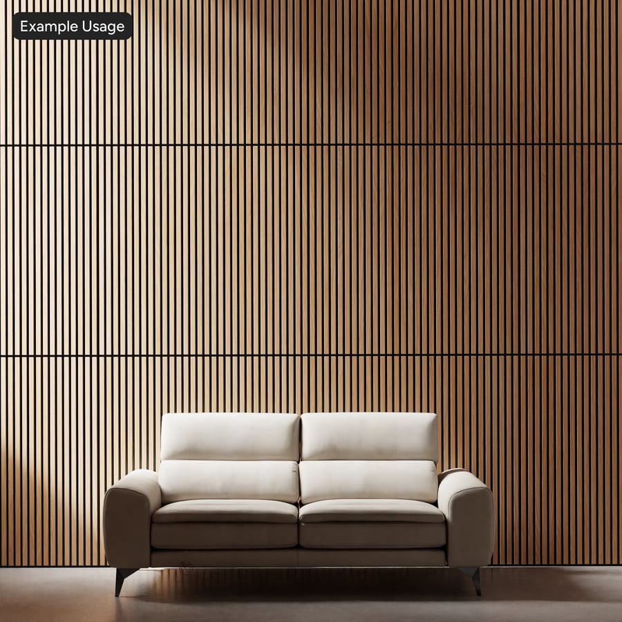 Vertical Slat Wood Panel Wall Texture, Natural Oak
