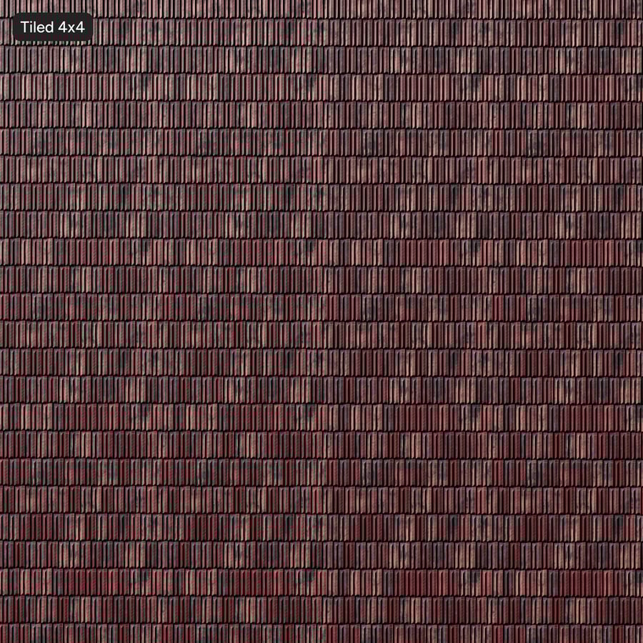 French Ceramic Roof Tiles Texture, Red