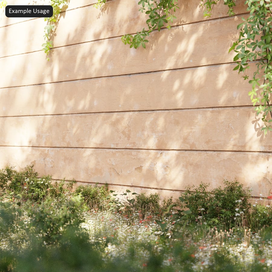 Textura de gesso pintado com painéis largos desgastados, areia blush