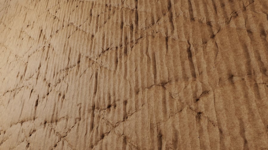 Wrinkled Pleated Cardboard Texture