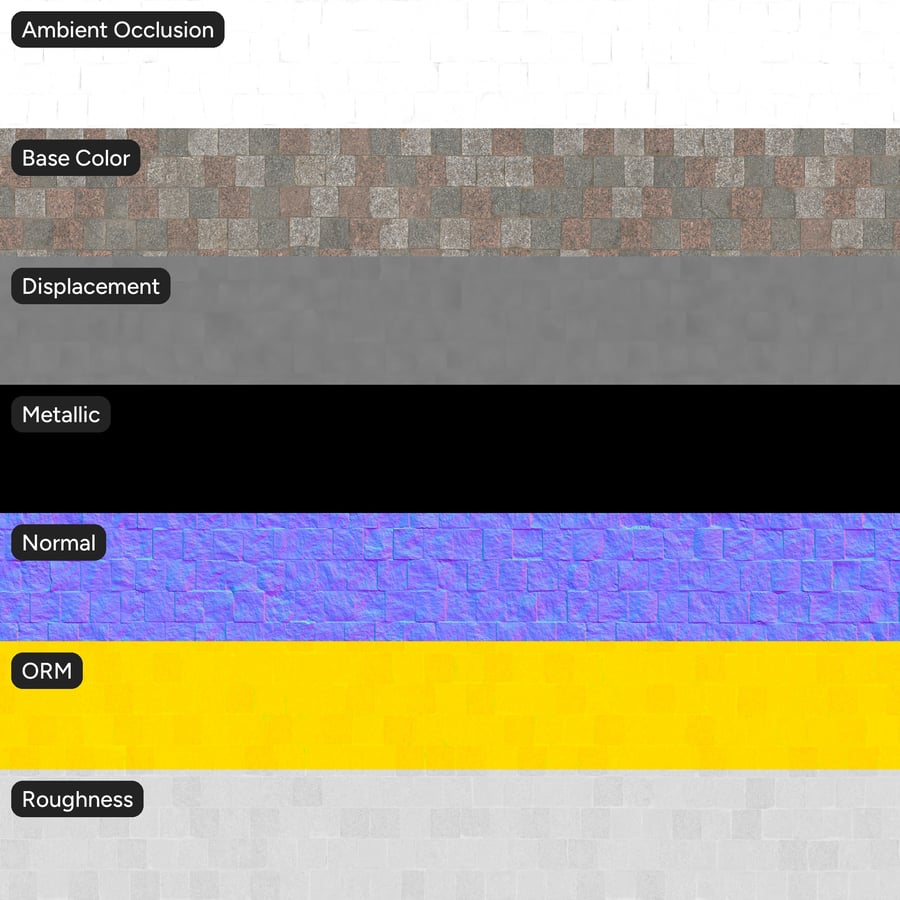 Multicolour Cobblestone Texture
