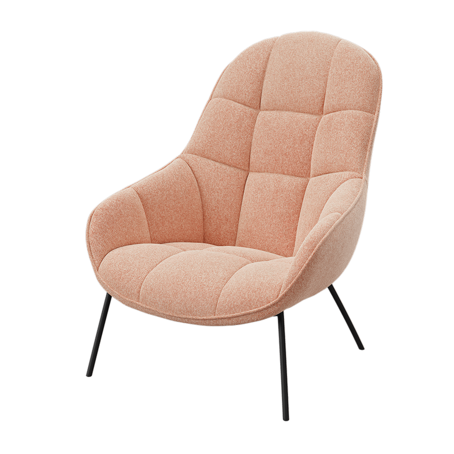 Replica Wendelbo Tang Armchair Model, Peach Pink