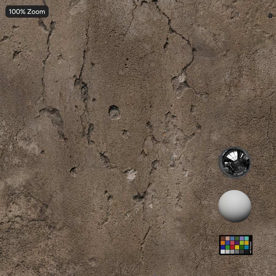 Spalled Weathered Concrete Wall Texture