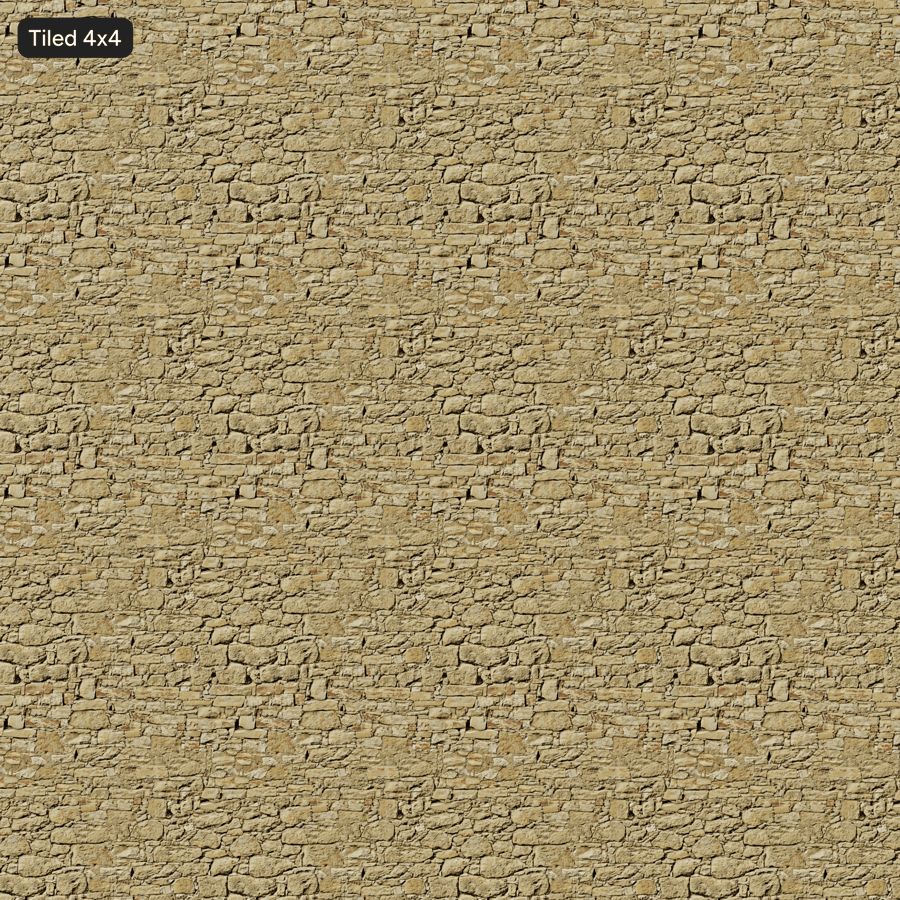 Mixed Old Rubble Stone Wall Texture, Yellow