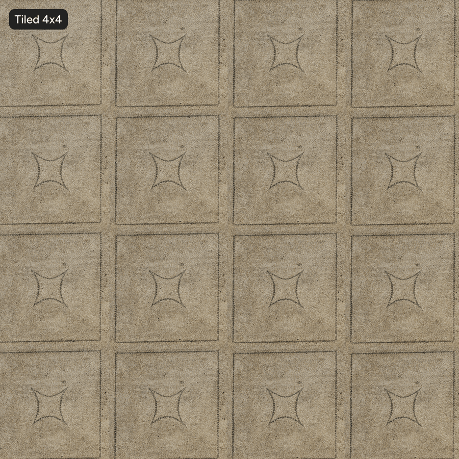 Patterned Cobblestone Pavement Texture, Gray