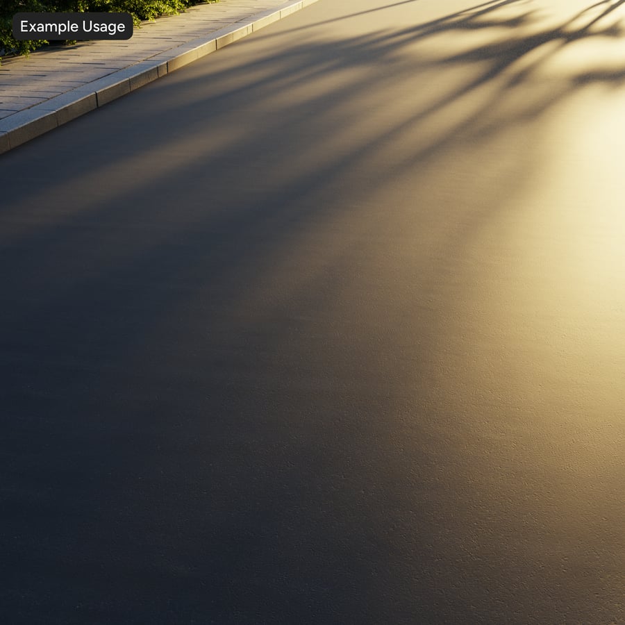 Clean Smooth Asphalt Texture, Black