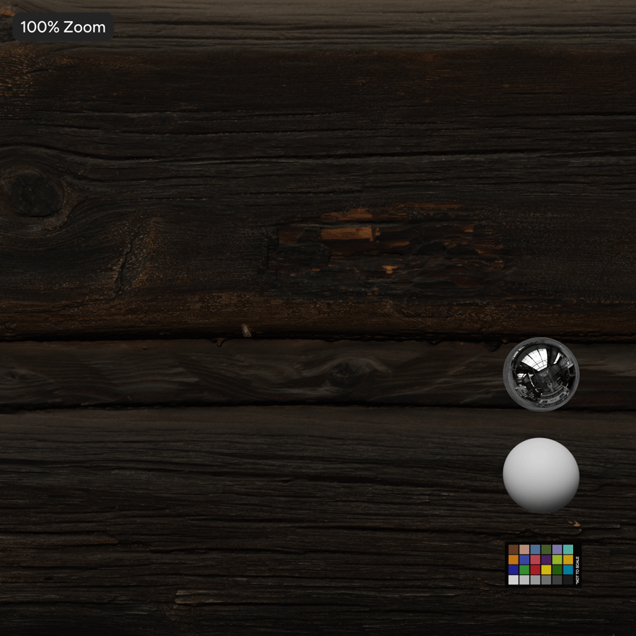 Old Wood Log Siding Wall Texture, Dark Brown