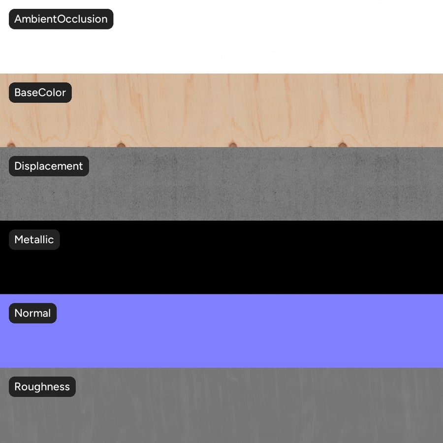 Knotted Slip Match Plywood Wood Veneer Texture, Beige
