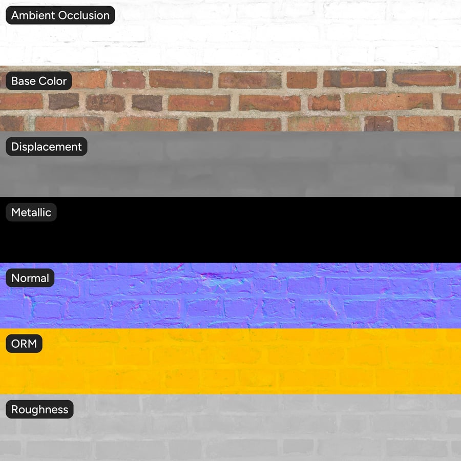Old Running Bond Brick Wall Texture, Red