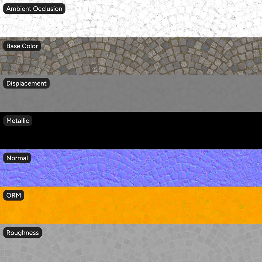 Textura de piso de paralelepípedos em leque