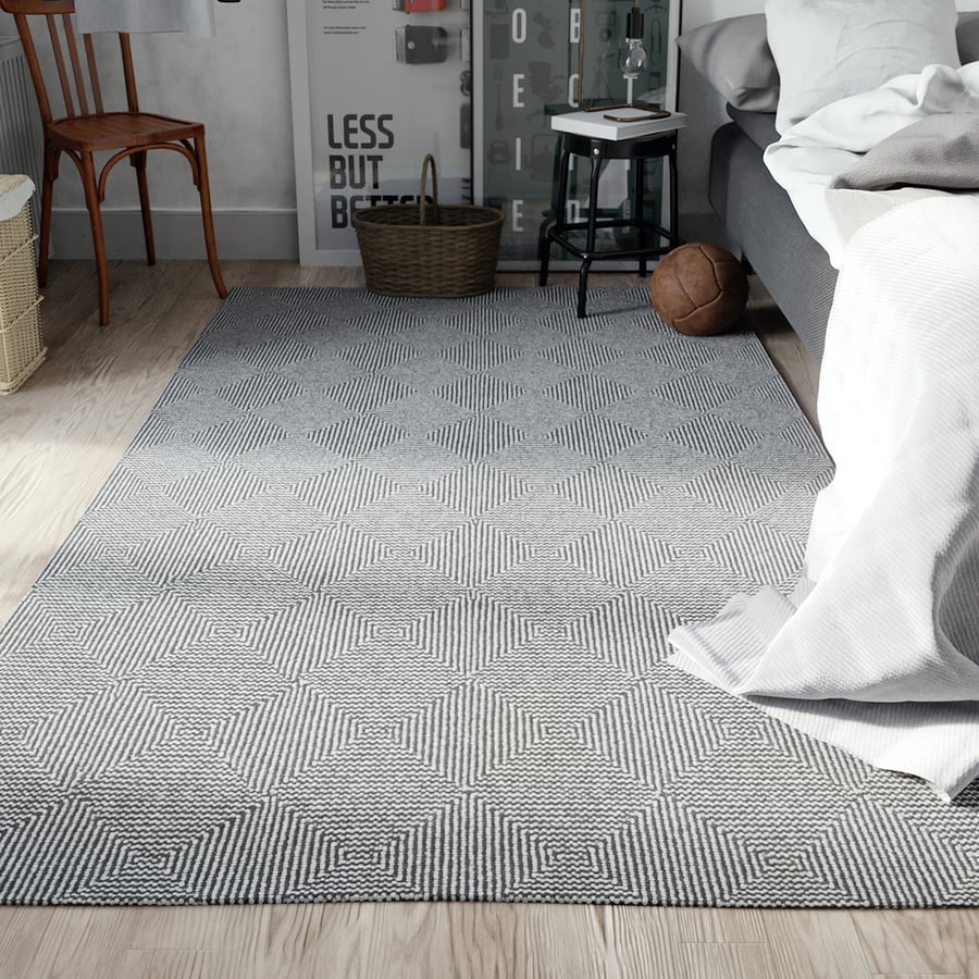 Diamond Illusion Designer Rug Model, Grey