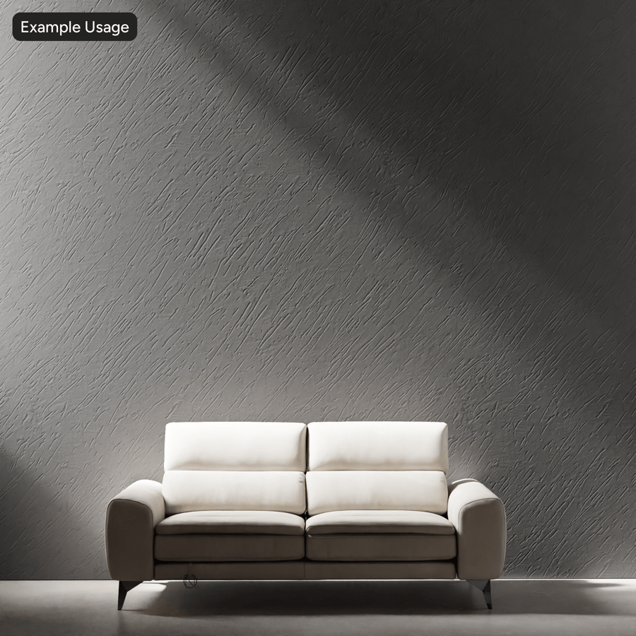Texture de mur en argile peinte grossière, gris