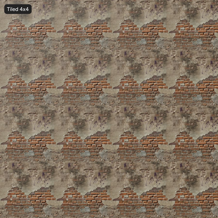 Old Plaster on Brick Wall Texture