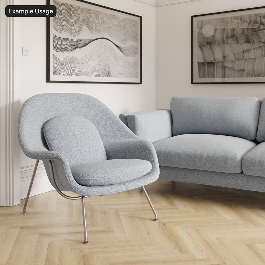 Slubbed Chenille Möbelstoff Textur, Blau
