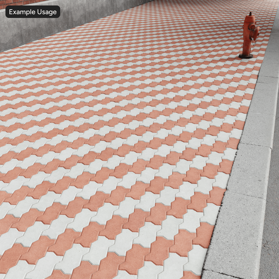 Zigzag futó burkolat textúra, csíkos piros