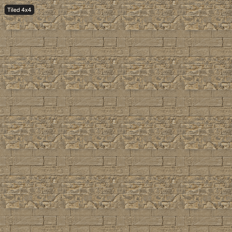 Old Running Bond Stone Block Wall Texture