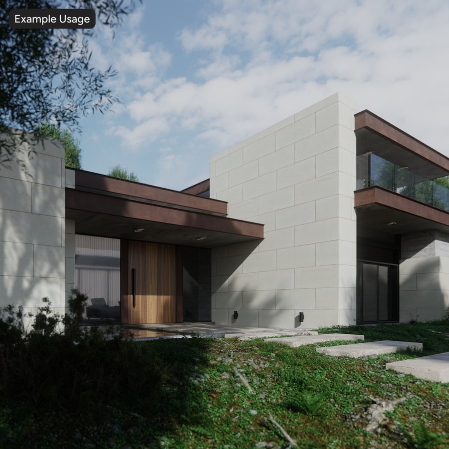 Facade 花岗岩纹理瓷砖，白色