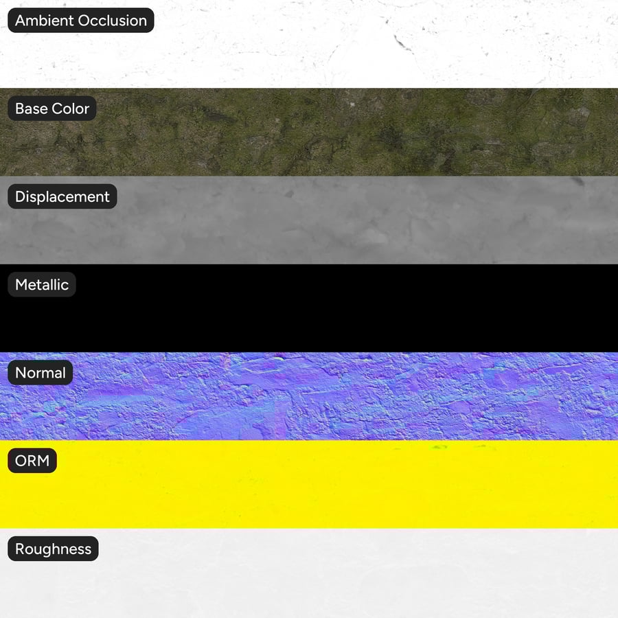 Mossy Stone Wall Texture