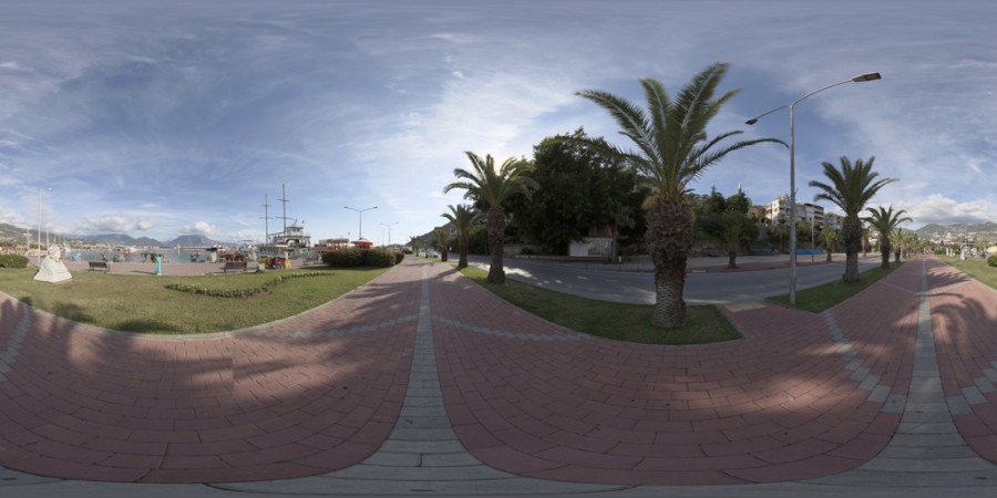 Cloudy Day Residential Sidewalk Outdoor Sky HDRI