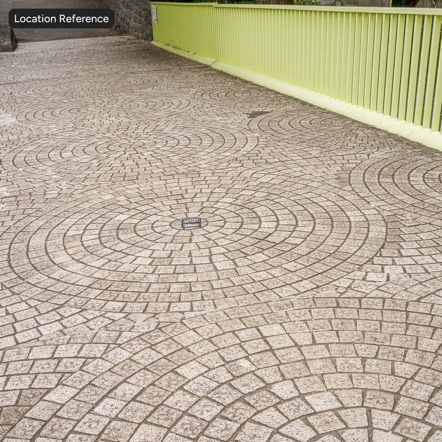 Circle Patterned Cobblestone Paver Texture